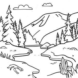 Washington State Scenic Landscape Coloring Page 49533-39541