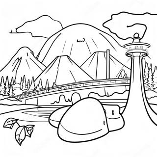Washington State Famous Landmarks Coloring Page 49534-39537