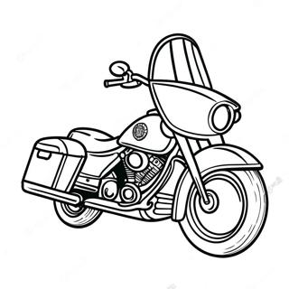 Police Motorcycle Coloring Page 49673-39650