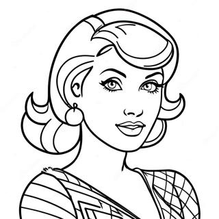 Vintage Pin Up Girl Coloring Page 49924-39855