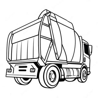 Garbage Truck Coloring Page 501-399