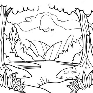 Calming Nature Scene Coloring Page 5056-4148