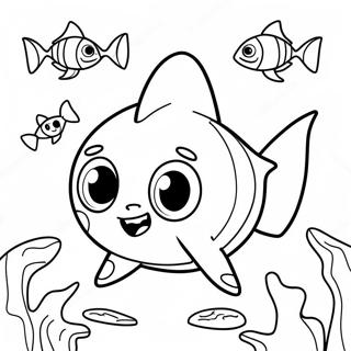 Baby Shark Halloween Coloring Page 5066-4161