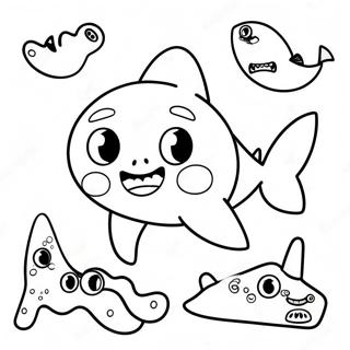 Baby Shark Halloween Coloring Page 5066-4164