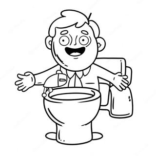 Funny Skibidi Toilet Camera Man Coloring Page 51124-40808