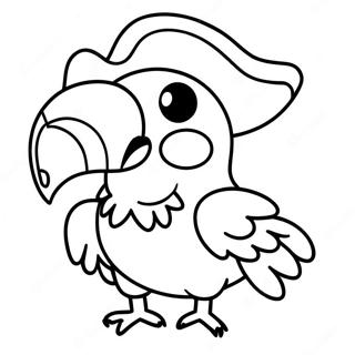 Pirate Parrot Coloring Page 51203-40869