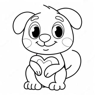 Bluey Valentine Coloring Page 5136-4214