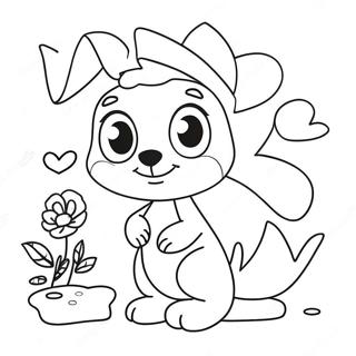 Bluey Valentine Coloring Page 5136-4216