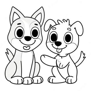 Bluey And Bingo Heartwarming Coloring Page 5137-4217