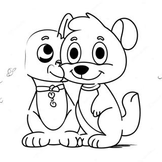 Bluey And Bingo Heartwarming Coloring Page 5137-4218