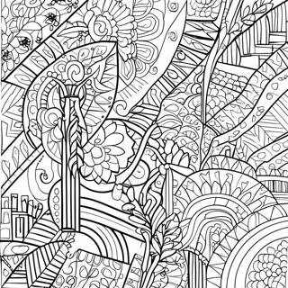 Art Deco Geometric Patterns Coloring Page 51443-41063