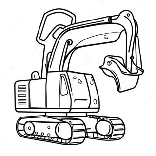 Cute Cartoon Excavator Coloring Page 5157-4231