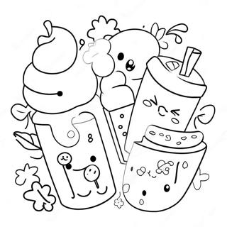 Kawaii Food Characters Coloring Page 51703-41273