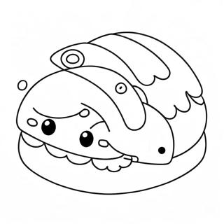 Cute Kawaii Sushi Coloring Page 51704-41269