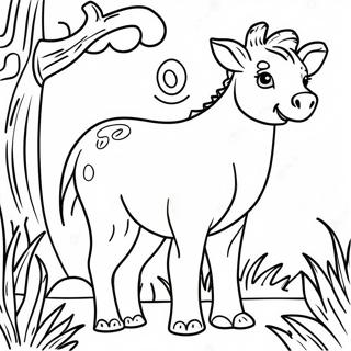 Thick Border Animal Coloring Page 51773-41326