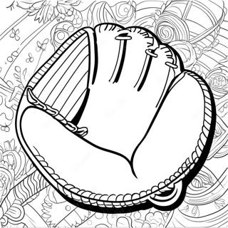Vintage Baseball Glove Coloring Page 51844-41386