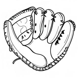 Vintage Baseball Glove Coloring Page 51844-41388