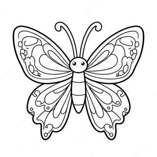 Cute Butterfly Coloring Page 5237-4298