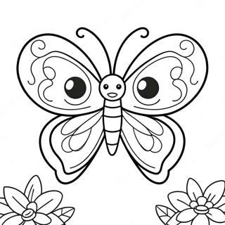 Cute Butterfly Coloring Page 5237-4299