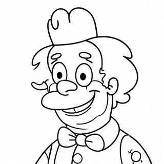 Funny Krusty The Clown Coloring Page 52574-41966