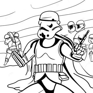 Epic Storm Trooper Battle Coloring Page 5277-4323