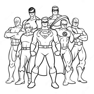 Superhero Team Coloring Page 52984-42291