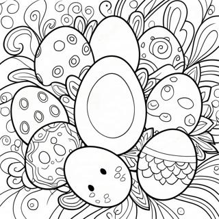 Colorful Ostara Eggs Coloring Page 53104-42391