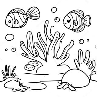 Coral Reef Coloring Page 5436-4451