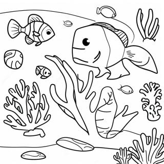 Coral Reef Coloring Page 5436-4452