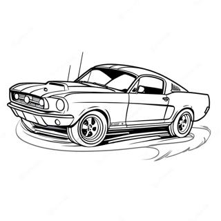Classic Mustang Race Car Coloring Page 55454-44256