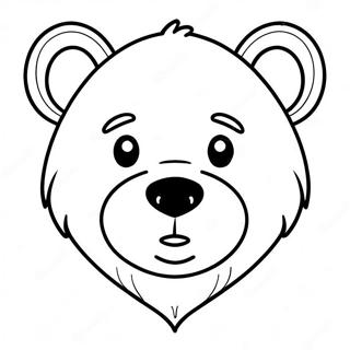 Cute Bear Face Coloring Page 55544-45705
