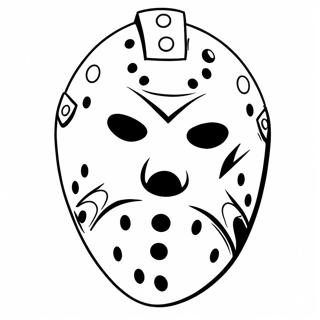 Jason Voorhees Classic Mask Coloring Page 55743-44477