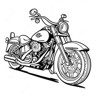 Harley Davidson Motorcycle Coloring Page 55913-44616