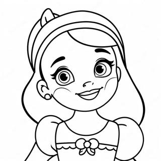 Adorable Cute Disney Princess Coloring Page 56963-45457