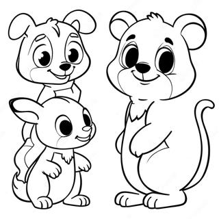 Charming Disney Animal Friends Coloring Page 56964-45453