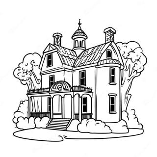 Haunted Mansion Coloring Page 5697-4655