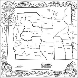 Idaho State Map Coloring Page 57333-46001