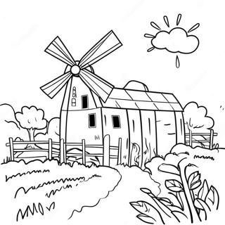 Farm Landscape Coloring Page 5826-4754