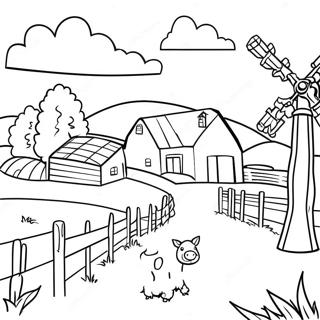 Farm Landscape Coloring Page 5826-4756