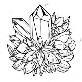 Sparkling Crystal Cluster Coloring Page 582-461