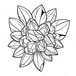 Sparkling Crystal Cluster Coloring Page 582-463