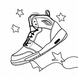 Air Jordans Flying Through The Air Coloring Page 58724-47118