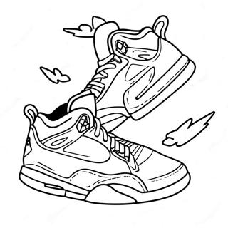 Air Jordans Flying Through The Air Coloring Page 58724-47120