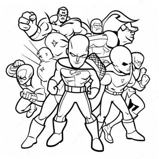 Dynamic Super Hero Squad Action Coloring Page 58764-47148