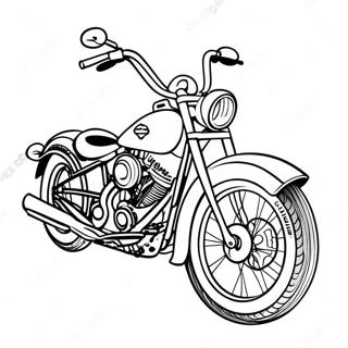 Vintage Harley Motorcycle Coloring Page 59104-47421