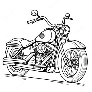 Vintage Harley Motorcycle Coloring Page 59104-47424
