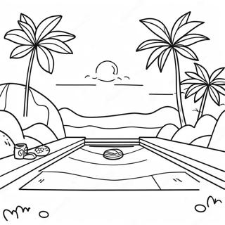 Sunny Day At The Swimming Pool Coloring Page 59294-47569