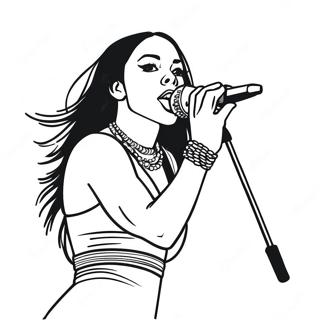 Aaliyah Performing On Stage Coloring Page 59384-47646