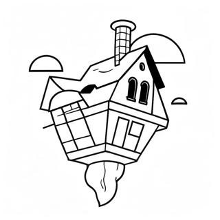 Up House Floating In The Sky Coloring Page 602-485