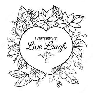 Live Laugh Love Inspirational Quote Coloring Page 60353-48415